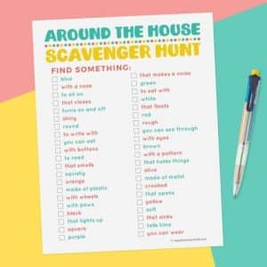 Occupational therapy activity- scavenger hunt 