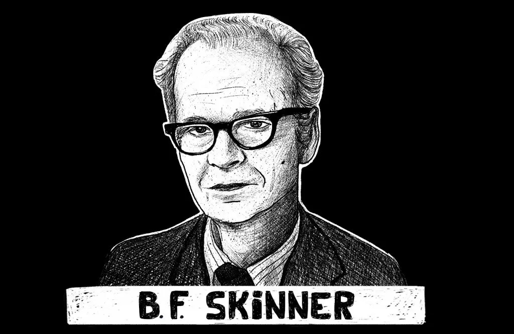 Sketch of B.F. Skinner, the creator of Verbal Behaviour