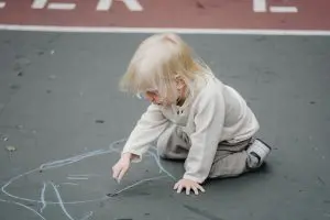 Child during an OT session for autistic child. 